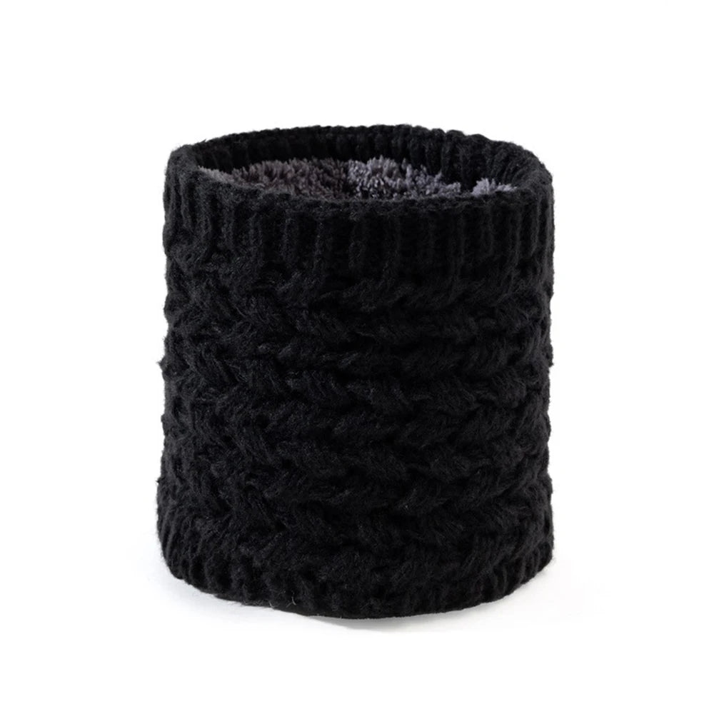 Plush Thick Neck Scarf Women Men Winter Knitted Cashmer-Like Collar Keep Warm Rings Scarves Outdoor Sport Collar Infinity Snood