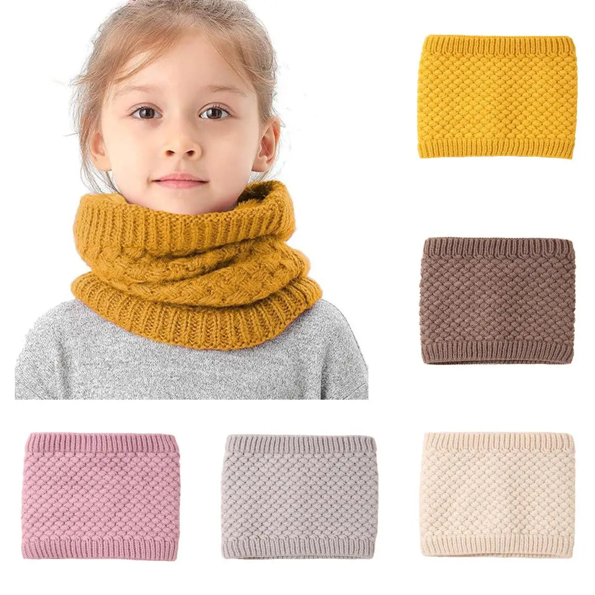 Fleece Lined Kids Neck Warmer Warm Windproof Neck Gaiter Face Scarf Winter Cold Weather Children Ski Face Mask Cover