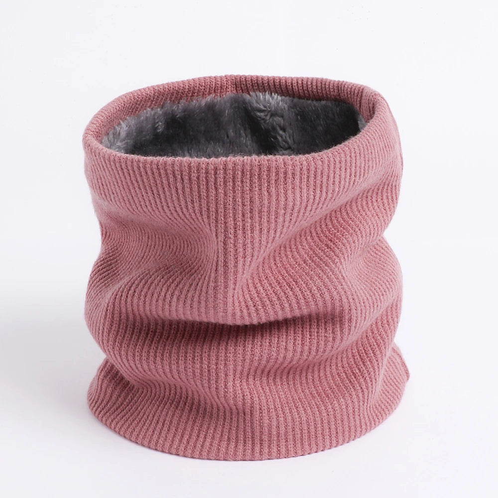 Plush Thick Neck Scarf Women Men Winter Knitted Cashmer-Like Collar Keep Warm Rings Scarves Outdoor Sport Collar Infinity Snood