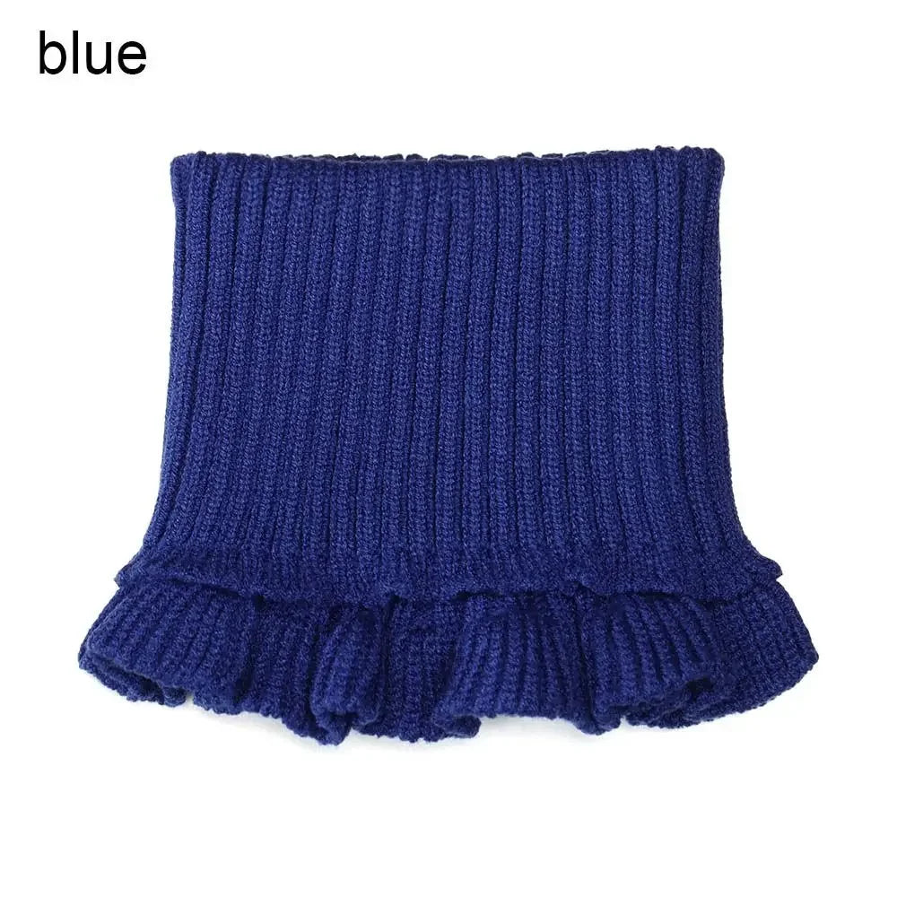 Fashion Autumn Winter Knitted Fake Collar Scarf Women Warm Elastic Turtleneck Neck Warmer Detachable Winter Warm Windproof Scarf