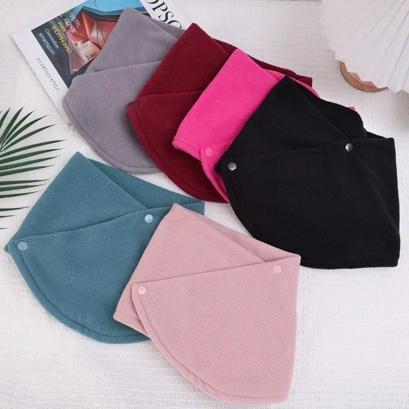 New Lamb Fleece for Women Scarves Winter Warm Fake Collar Scarf Plush Bib Snood Female Windproof Wrap Neck Protection Polar