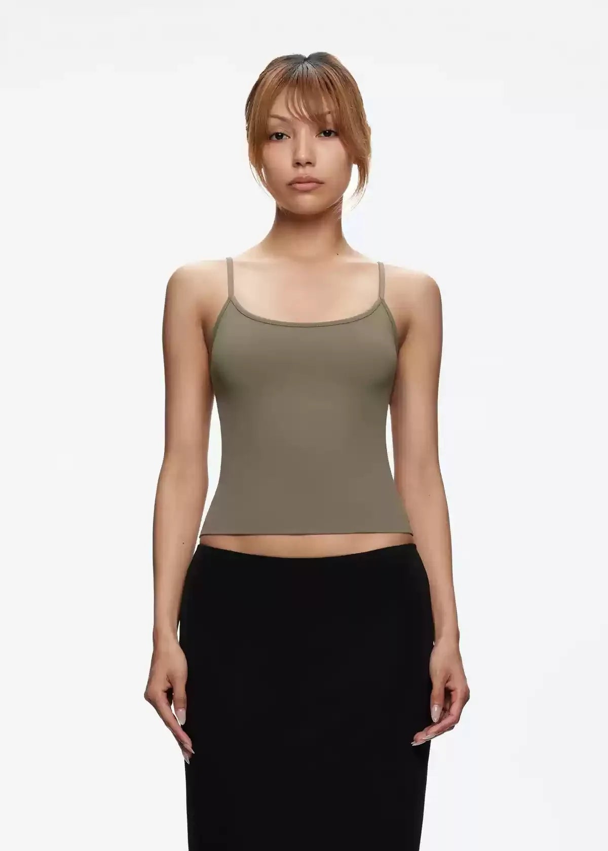 Tank Summer Women's Solid Color Slimming Stretch Fitness Camisole Basic Sports Bra Skin-Friendly Yoga Top