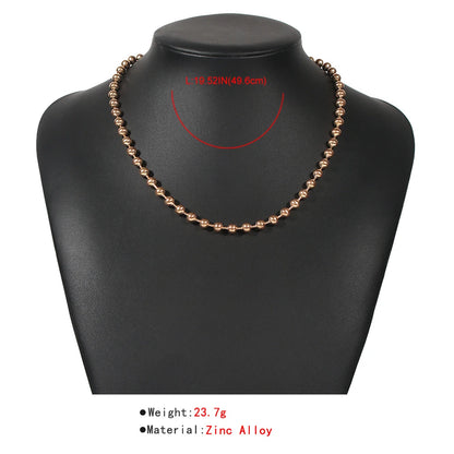 New Simple Gold-plate Necklaces For Women Multilevel Female Fashion Metal Bead Chain 2021 Necklace Jewelry Gift Wholesale
