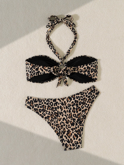 "2025 Sexy Bandeau Push-Up Bikini Set - Brazilian Thong Swimwear for Women"
