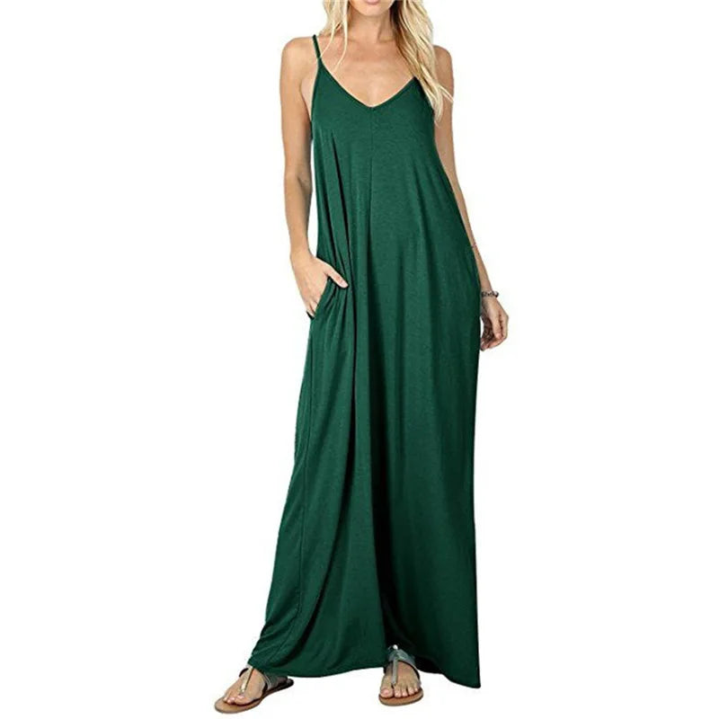 The 2024's new summer couture line is a plain, baggy dress, tank top dress, sexy sling dress
