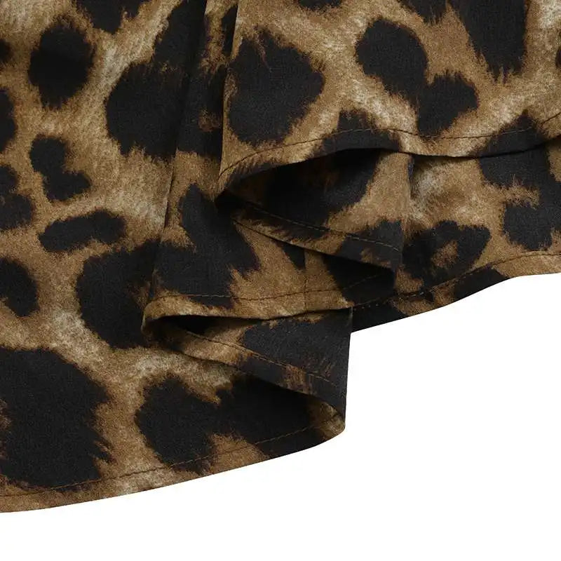 Vintage Women Long Sleeve Leopard Dresses ZANZEA Autumn Sundress Fashion Maxi Long Dress Party Vestidos Female V Neck Print Robe