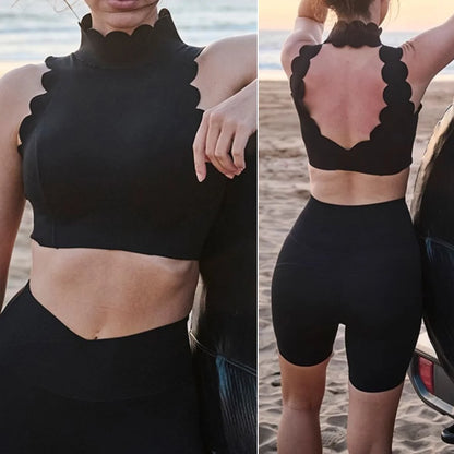 Neck v-neck yoga bra lace thick shoulder strap beauty back pilates fitness BRA sports underwear running vest