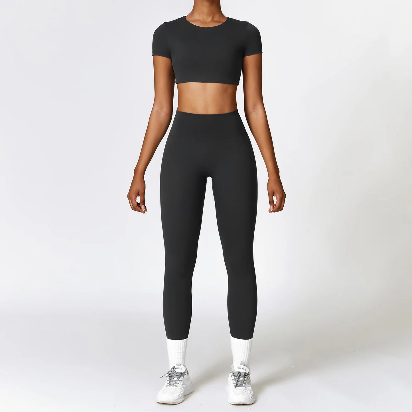 2/3PCS Yoga Set Women Workout Set Seamless Sportswear Gym Clothing Fitness Long Sleeve Crop Top High Waist Leggings Sports Suits