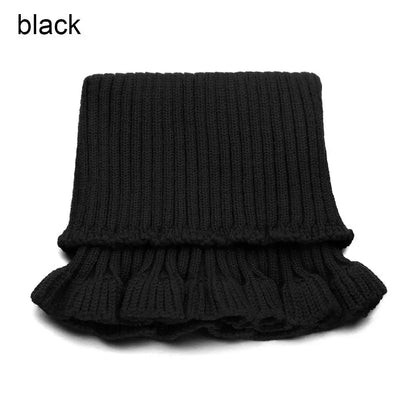 Fashion Autumn Winter Knitted Fake Collar Scarf Women Warm Elastic Turtleneck Neck Warmer Detachable Winter Warm Windproof Scarf