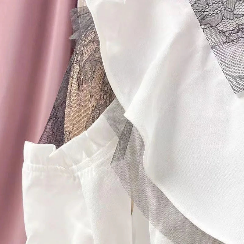 Kawaii Womens Shirts Lolita Y2K Cute Japanese Style Blouse Elegant Long Sleeve Sweet Tops Casual Office Ladies Aesthetic Shirt