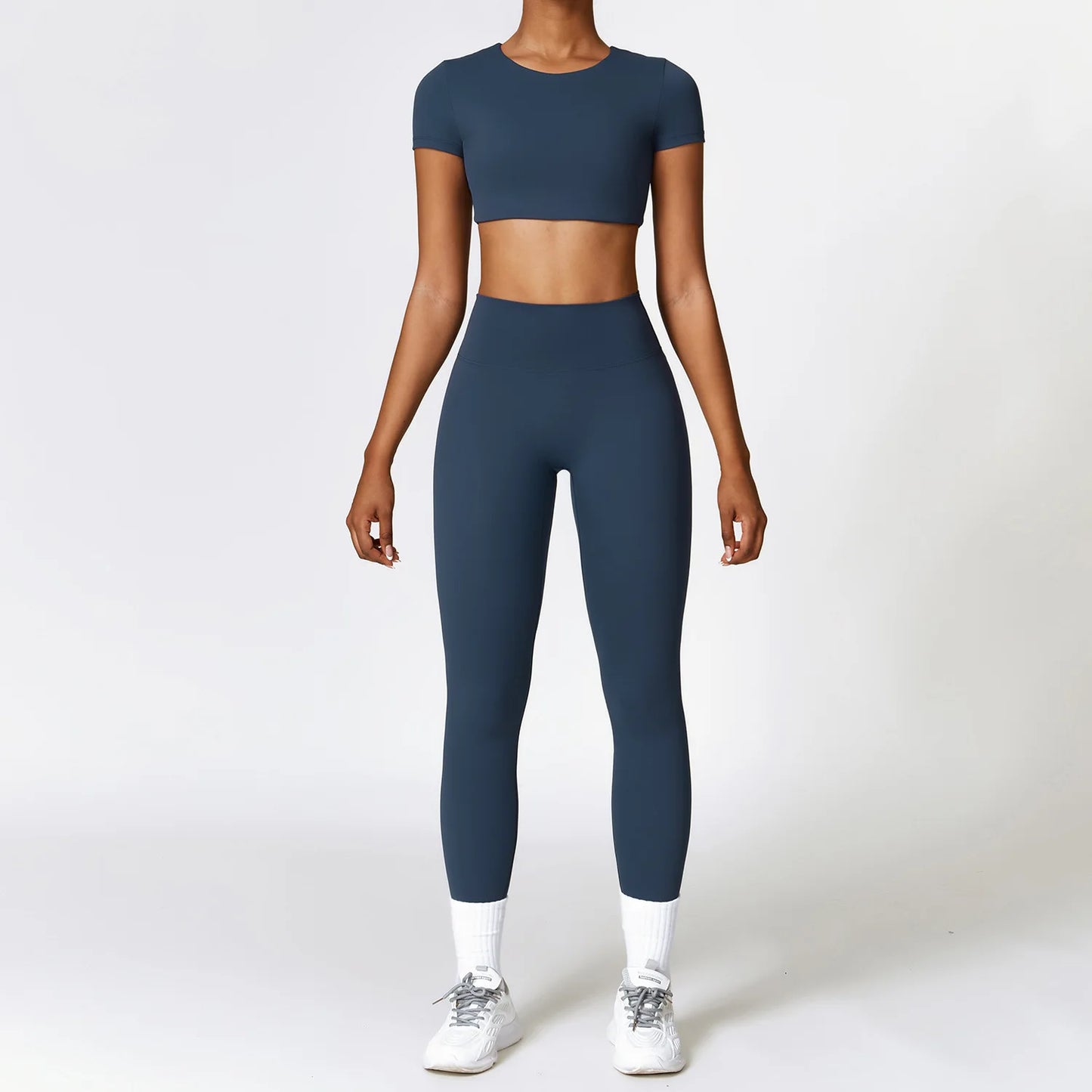 2/3PCS Yoga Set Women Workout Set Seamless Sportswear Gym Clothing Fitness Long Sleeve Crop Top High Waist Leggings Sports Suits