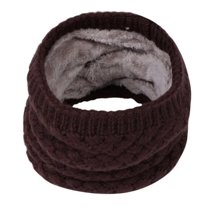 Unisex Winter Neck Scarf Knitted Thickened Wool Fluff Warm Neckerchief Protective Cervical Spine Loop Outdoor villus Ring Scarf