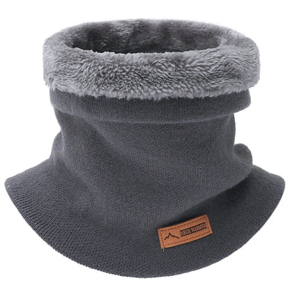 Plush Thick Neck Scarf Women Men Winter Knitted Cashmer-Like Collar Keep Warm Rings Scarves Outdoor Sport Collar Infinity Snood