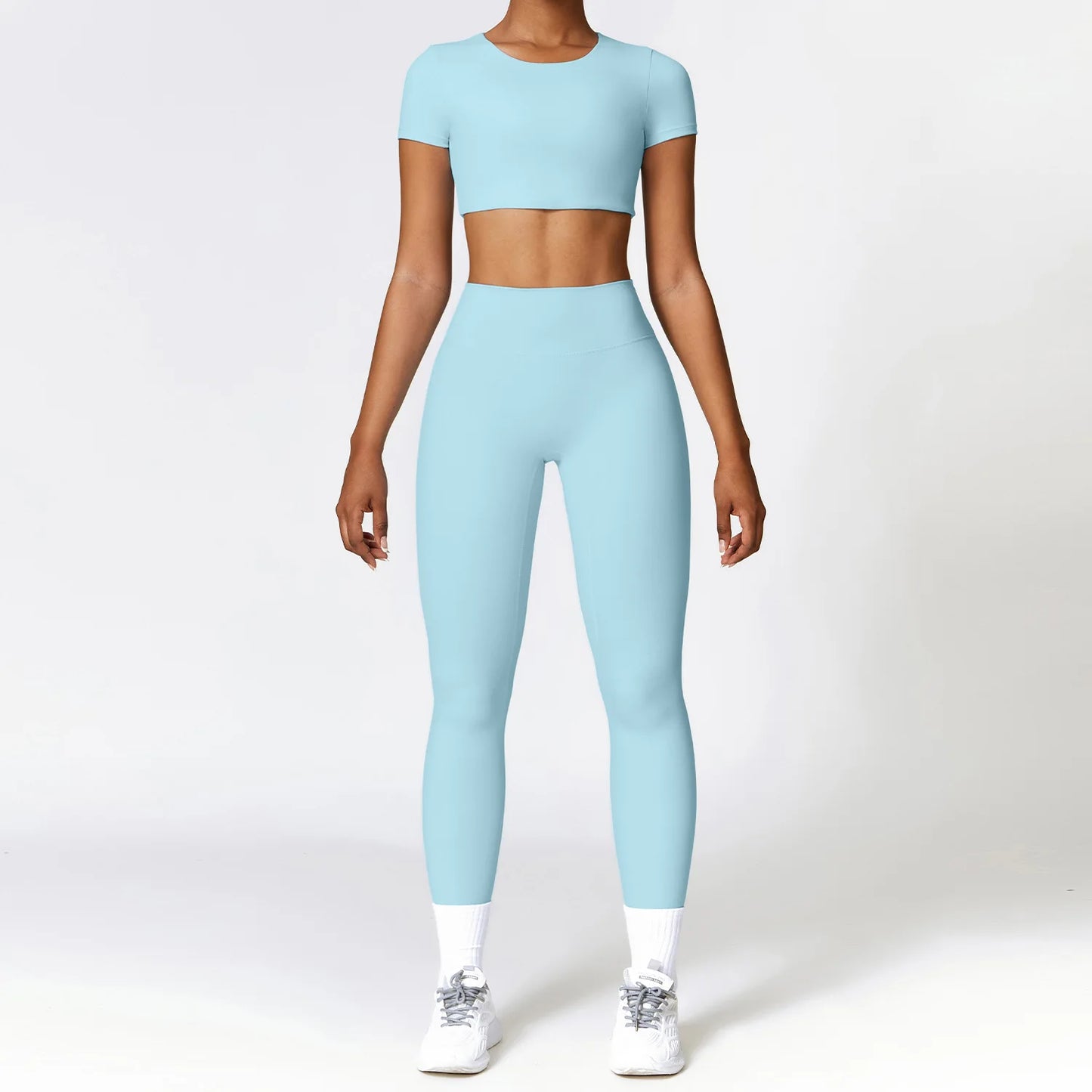 2/3PCS Yoga Set Women Workout Set Seamless Sportswear Gym Clothing Fitness Long Sleeve Crop Top High Waist Leggings Sports Suits