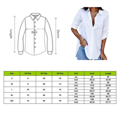 Women Korean Fashion Casual White Shirts Tops 2022 Spring Summer Oversized Blouses Female Plain Loose Shirts  Daily Streetwear