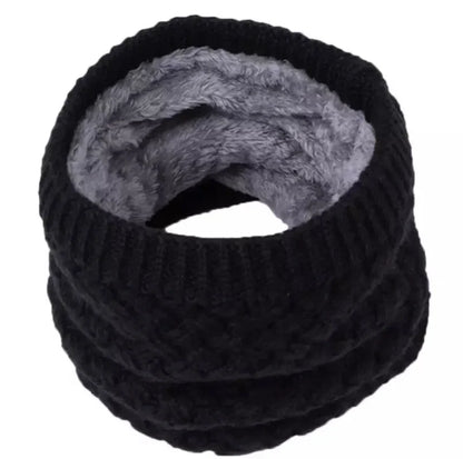 Unisex Winter Neck Scarf Knitted Thickened Wool Fluff Warm Neckerchief Protective Cervical Spine Loop Outdoor villus Ring Scarf