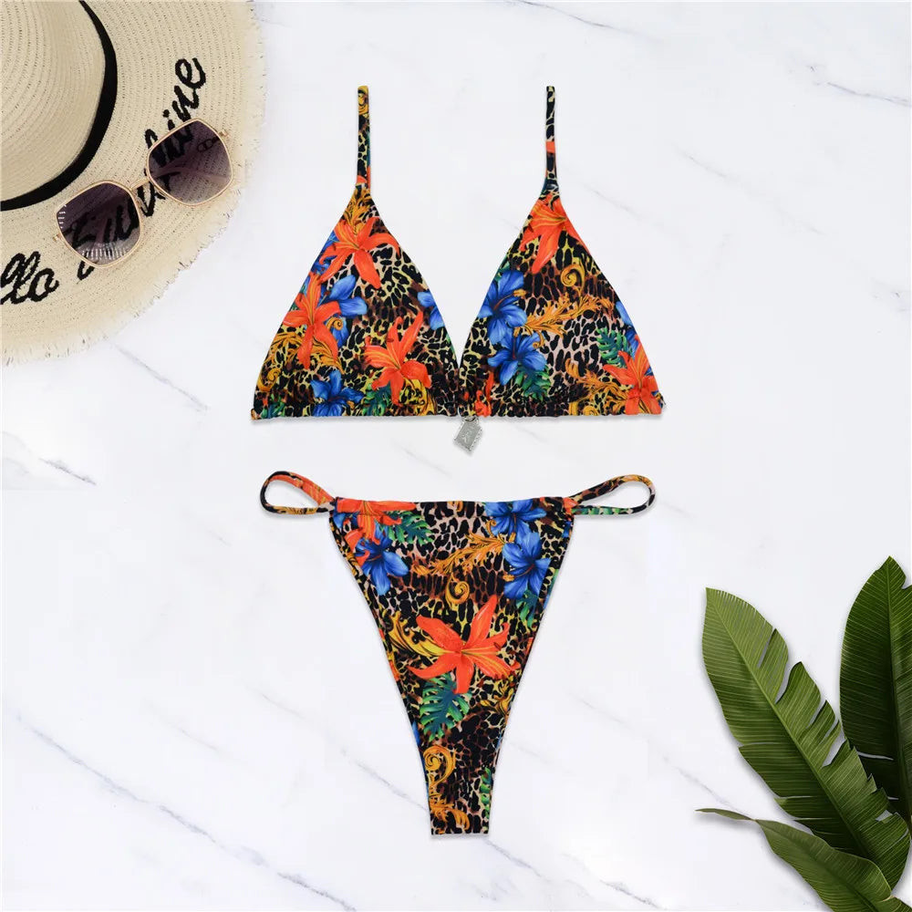 Swimsuit Low Waist Swimming Suit for Women Beachwear Bather Swim Wear Brazilian Bikini Push Up Woman Swimwear 2025 Bathing Suit
