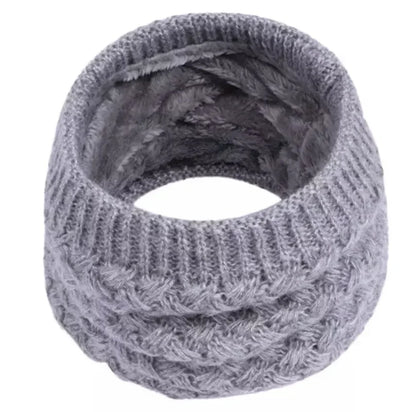 Unisex Winter Neck Scarf Knitted Thickened Wool Fluff Warm Neckerchief Protective Cervical Spine Loop Outdoor villus Ring Scarf